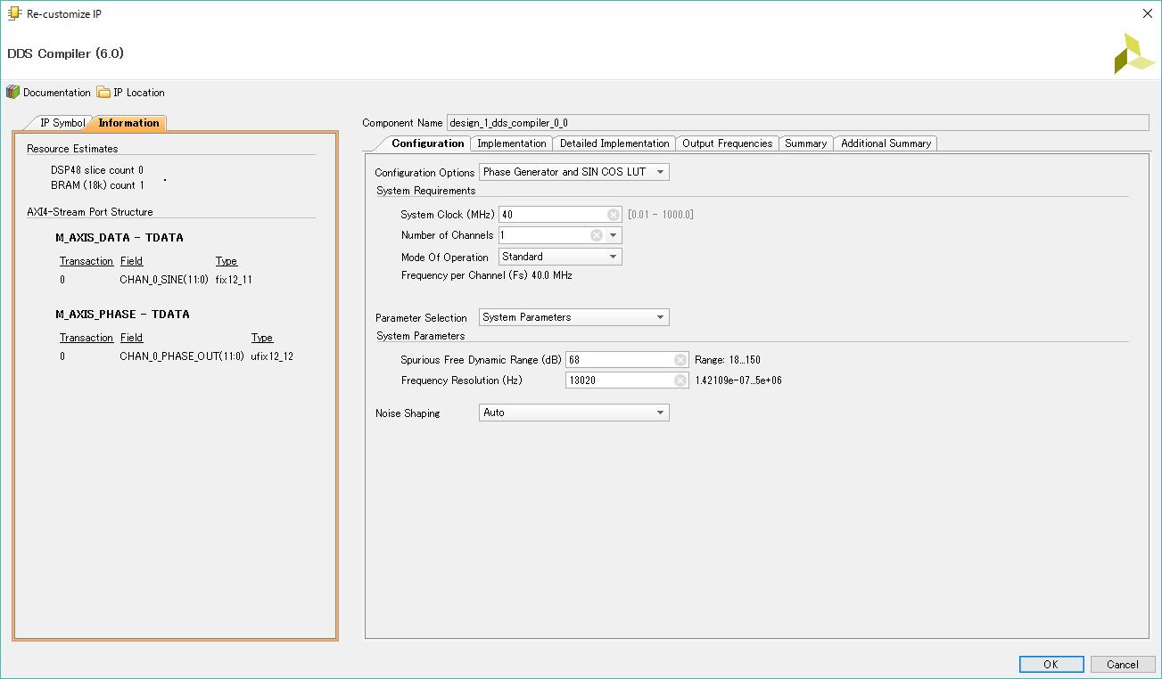 DDS compiler